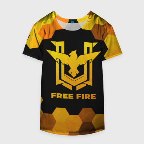 Накидка на куртку 3D Free Fire - gold gradient, цвет 3D печать - фото 4