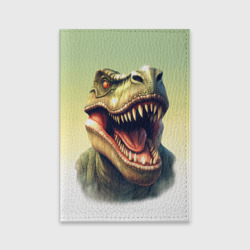 Обложка для паспорта матовая кожа Острые зубы тиранозавра Рекса