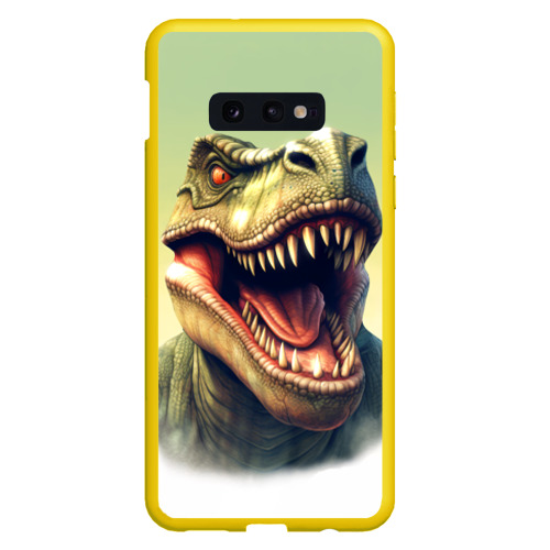 Чехол для Samsung S10E с принтом Острые зубы тиранозавра Рекса, вид спереди #2