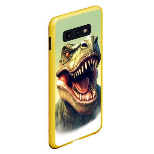 Чехол для Samsung S10E с принтом Острые зубы тиранозавра Рекса, вид сбоку #3