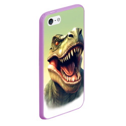 Чехол для iPhone 5/5S матовый Острые зубы тиранозавра Рекса - фото 2