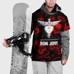 Накидка на куртку 3D Bon Jovi rock glitch