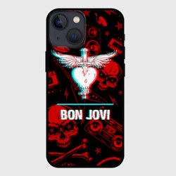 Чехол для iPhone 13 mini Bon Jovi rock glitch