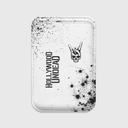 Картхолдер Magsafe магнитный Hollywood Undead и рок символ на светлом фоне