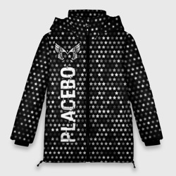 Женская зимняя куртка Oversize Placebo glitch на темном фоне: по-вертикали