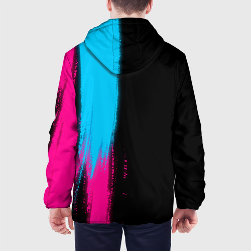 Мужская куртка 3D Asking Alexandria - neon gradient: по-вертикали, цвет 3D печать - фото 5