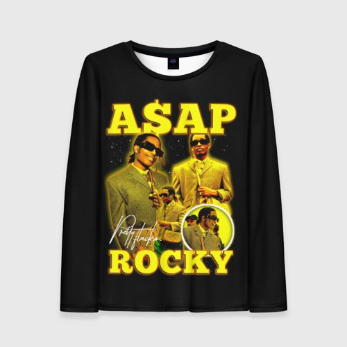 Женский лонгслив 3D ASAP Rocky, rapper, цвет 3D печать