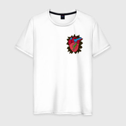 Мужская футболка хлопок Сердце с саламандрой