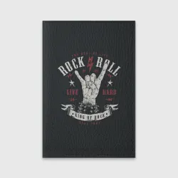 Обложка для паспорта матовая кожа Rock and roll - жест козы