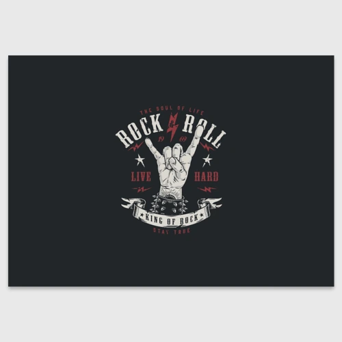 Поздравительная открытка Rock and roll - жест козы