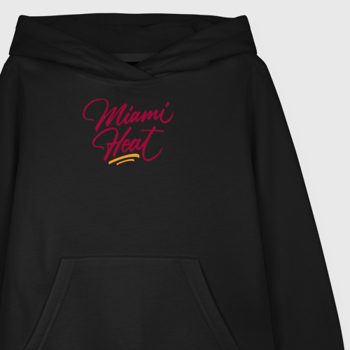Детская толстовка хлопок Miami Heat fan, цвет черный - фото 3