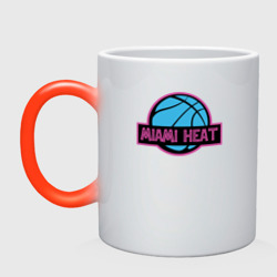 Кружка хамелеон Miami Heat team