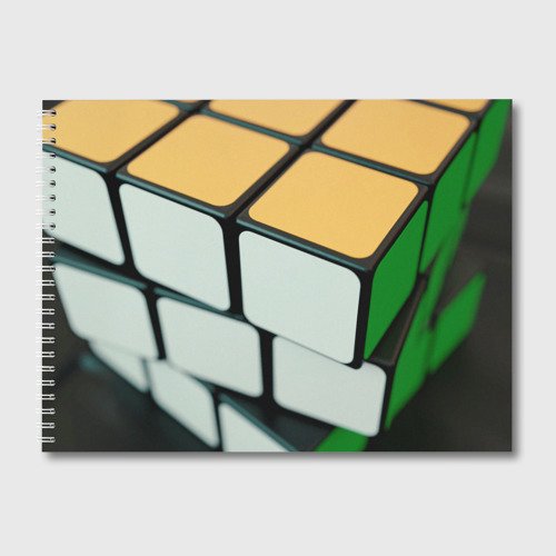 Альбом для рисования с принтом Фото Кубика Рубика, вид спереди №1