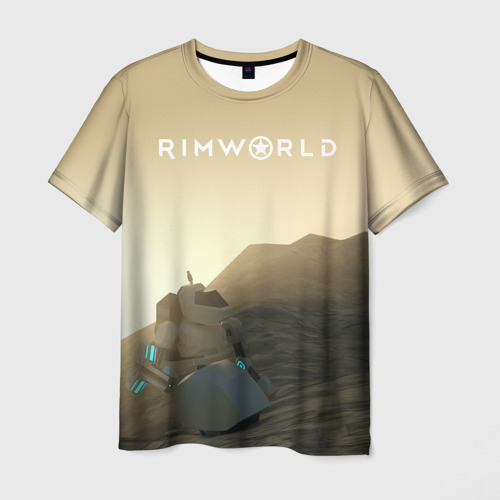 Мужская футболка с принтом RimWorld game, вид спереди №1