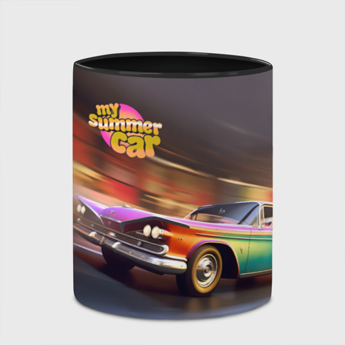 Кружка с полной запечаткой My summer car 1961 Plymouth Fury, цвет белый + черный - фото 4