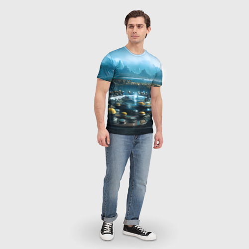 Мужская футболка 3D с принтом Инопланетный реактор, вид сбоку #3