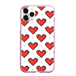 Чехол для iPhone 11 Pro Max матовый Pixel heart