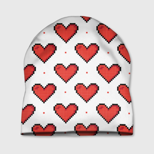 Шапка 3D Pixel heart