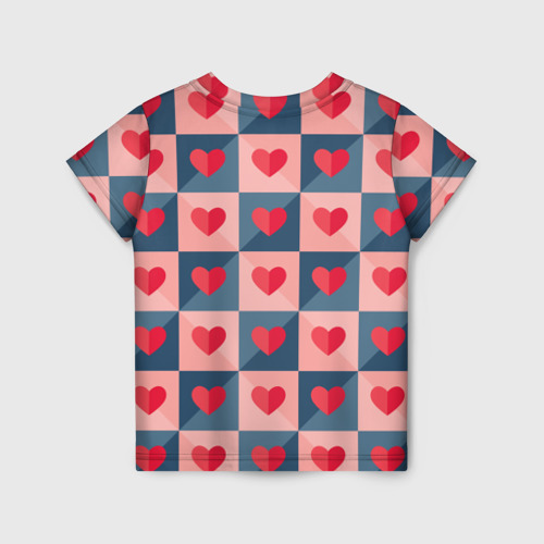 Детская футболка 3D Pettern hearts, цвет 3D печать - фото 2