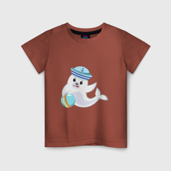 Маленький тюлень – Детская футболка хлопок с принтом купить со скидкой в -20%
