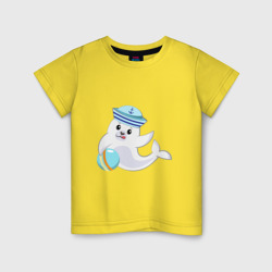 Маленький тюлень – Детская футболка хлопок с принтом купить со скидкой в -20%