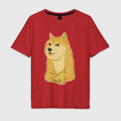 Мужская футболка хлопок Oversize Doge meme