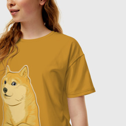 Женская футболка хлопок Oversize Doge meme - фото 2