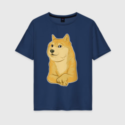 Женская футболка хлопок Oversize Doge meme