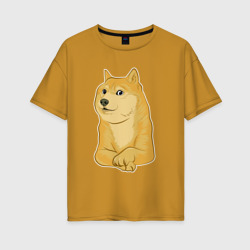 Женская футболка хлопок Oversize Doge meme