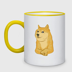 Кружка двухцветная Doge meme