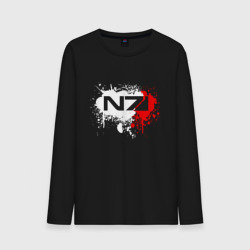 Мужской лонгслив хлопок Mass Effect N7 - shooter - logo