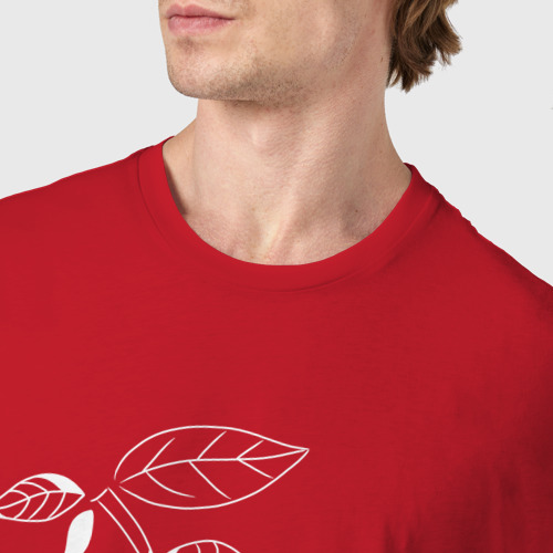 Мужская футболка хлопок с принтом Груша линии, фото #4