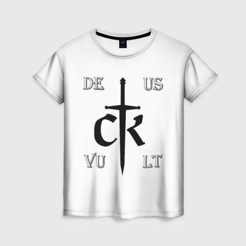 Женская футболка 3D с принтом Crusader Kings Label, вид спереди #2