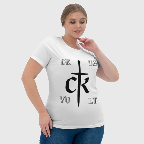 Женская футболка 3D с принтом Crusader Kings Label, фото #4