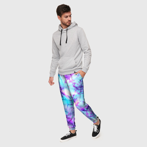 Мужские брюки 3D Морское дно узор - тай-дай, цвет 3D печать - фото 3