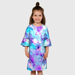 Детское платье 3D Морское дно узор - тай-дай - фото 2