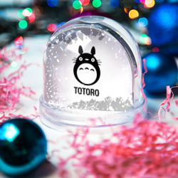 Игрушка Снежный шар Totoro glitch на светлом фоне - фото 2