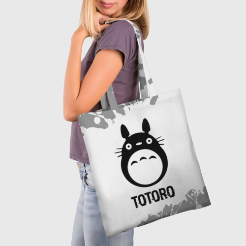 Шоппер 3D Totoro glitch на светлом фоне - фото 3