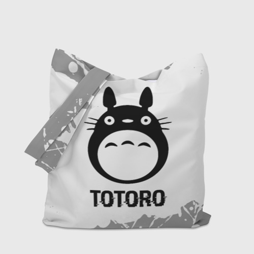 Шоппер 3D Totoro glitch на светлом фоне - фото 4
