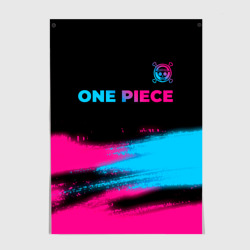Постер One Piece - neon gradient: символ сверху