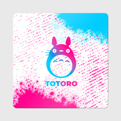 Магнит виниловый Квадрат Totoro neon gradient style