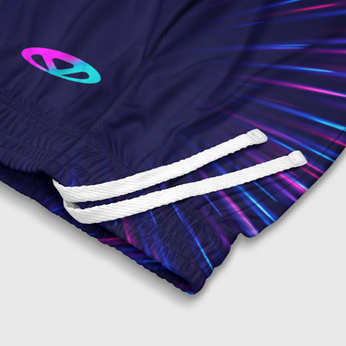 Детские спортивные шорты 3D с принтом Chery neon Speed lines, фото #4