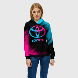 Женская толстовка 3D Toyota - neon gradient - фото 2