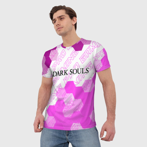Мужская футболка 3D с принтом Dark Souls pro gaming: символ сверху, фото на моделе #1