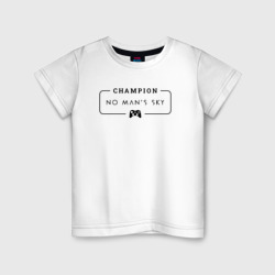 Детская футболка хлопок No Man's Sky gaming champion: рамка с лого и джойстиком