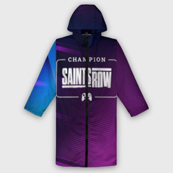 Мужской дождевик 3D Saints Row gaming champion: рамка с лого и джойстиком на неоновом фоне