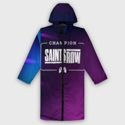 Женский дождевик 3D Saints Row gaming champion: рамка с лого и джойстиком на неоновом фоне