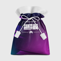 Подарочный 3D мешок Saints Row gaming champion: рамка с лого и джойстиком на неоновом фоне