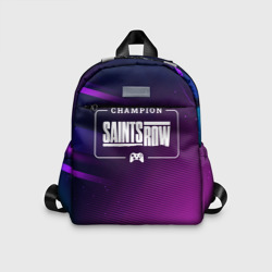 Детский рюкзак 3D Saints Row gaming champion: рамка с лого и джойстиком на неоновом фоне