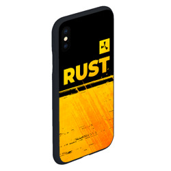 Чехол для iPhone XS Max матовый Rust - gold gradient: символ сверху - фото 2